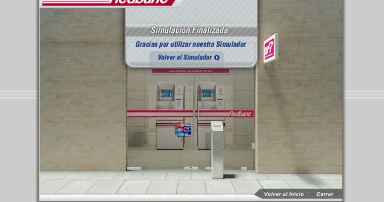Redbanc / Interactivo Simulador de Cajeros Automáticos Stand Alone.